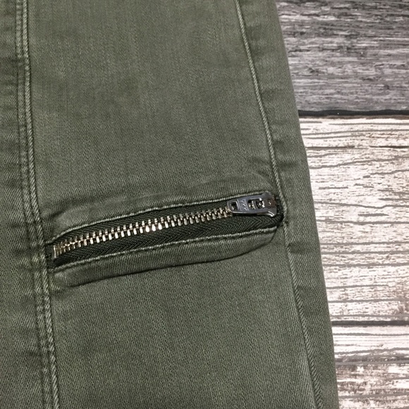 Pistola Cargo Pocket Jeans Women’s 33 Green (Inseam 26.5) Stretch Casual - Picture 12 of 12